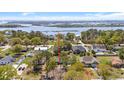 Aerial view showcasing the waterway and community around this property at 218 Azalea Circle, Sunset Beach, NC 28468