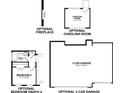 Floor plan options for a 3-car garage and an optional Carolina room layout at 204 Northbrook Dr, Murrells Inlet, SC 29576