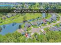 Aerial shot of a community with homes near a pond and green spaces at 1249 Trent Dr., Murrells Inlet, SC 29576