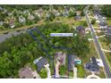 Stunning aerial view of property highlighting lot lines, showcasing its generous size and scenic surroundings at 8008 Mcsweeney Ct., Myrtle Beach, SC 29588