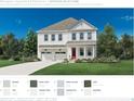 Charming two-story home with a landscaped yard, a two-car garage, and a welcoming red front door at 200 Black Water Dr., Murrells Inlet, SC 29576