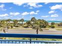Scenic balcony view of palm trees and the ocean, offering a glimpse of a peaceful beachside setting at 5511 N Ocean Blvd. # 209, Myrtle Beach, SC 29577