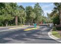 Gated entrance to Savannah Shores community with palm trees at 9750 Leyland Dr. # 4, Myrtle Beach, SC 29572