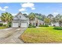 Charming brick home with well-manicured lawn, mature landscaping and a three car garage at 756 Lalton Dr., Conway, SC 29526