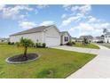 Well kept single-story home with an attached garage, complemented by landscaped yard and a serene neighborhood setting at 1135 Sennema Circle, Myrtle Beach, SC 29588