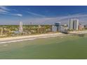 Aerial view of the beach and hotels in Myrtle Beach at 1200 N Ocean Blvd. # 710, Myrtle Beach, SC 29577