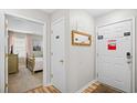 Bright entryway with a view of the bedroom and multiple doors at 1204 River Oak Dr. # 25-A, Myrtle Beach, SC 29579