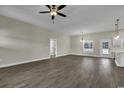 Spacious, open-plan living room with hardwood floors and a seamless flow into the kitchen at 2919 Hughes Gasque Rd., Aynor, SC 29511