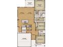 Detailed floor plan showcasing an open kitchen, dining, living area, and separate bedrooms at 520 Sheepbridge Way, Loris, SC 29569