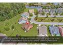 Aerial view of the home nestled in a private, low-traffic loop near a green space at 632 Serendipity Circle, Murrells Inlet, SC 29576