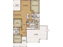 Open-concept floor plan featuring a modern kitchen, owner's suite, and a spacious layout at 807 Big Cedar Dr., Loris, SC 29569
