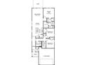 Detailed floor plan showcasing a spacious layout with three bedrooms, open living area, and attached two-car garage at 862 Cypress Preserve Circle, Longs, SC 29568