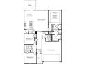 Detailed floor plan showcasing a spacious layout with three bedrooms, two bathrooms, and an attached garage at 896 Cypress Preserve Circle, Longs, SC 29568