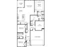 Detailed floor plan showcasing a three-bedroom layout, kitchen, Gathering room, and attached two-car garage at 1559 Regal Fern Way, Longs, SC 29568