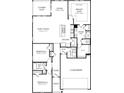 Detailed floor plan showcasing three bedrooms, two bathrooms, kitchen, Gathering room, and two-car garage at 1562 Regal Fern Way, Longs, SC 29568