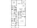 Detailed floor plan showcasing a spacious layout with four bedrooms, three bathrooms, and an open-concept living area at 1566 Regal Fern Way, Longs, SC 29568
