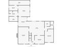 Detailed floor plan showcasing the layout of the home with room dimensions at 7602 Glenwood Dr., Myrtle Beach, SC 29572