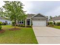 Charming single-story home with well-manicured lawn, complemented by a two-car garage and inviting curb appeal at 40 Parkside Dr., Pawleys Island, SC 29585