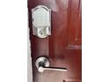 Close-up of a door lock with a numeric keypad for keyless entry and added security at 625 North Waccamaw Dr. # 101, Murrells Inlet, SC 29576