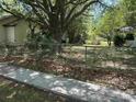 View of the backyard with grass and chain link fence at 8 Ryan Ln., Myrtle Beach, SC 29579