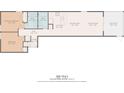 Layout of floorplan showing the total area of 775 sq ft for a 2-bedroom home at 126 N Waccamaw Dr. # 101, Garden City Beach, SC 29576