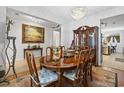 Formal dining room boasts a chandelier, decorative china cabinet and a classic wooden dining table at 2170 Buxton Dr., Myrtle Beach, SC 29579