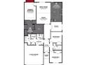 Detailed floor plan showing the layout of a three-bedroom home with a two-car garage and open-concept living space at 4008 Braid Ct., Myrtle Beach, SC 29588