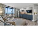 Wet bar, stainless fridge, and an ocean view balcony at 4800 S Ocean Blvd. # 420, North Myrtle Beach, SC 29582