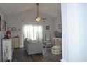Inviting living room featuring a ceiling fan and stylish decor at 500 Wickham Dr. # 1070, Myrtle Beach, SC 29579