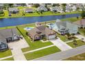 Aerial view of the beautiful home with a large backyard, swimming pool, and waterfront access at 1133 6Th Ave. S, North Myrtle Beach, SC 29582