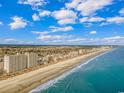 Sweeping aerial view of the coastline, highlighting the condo's proximity to the beach and ocean access at 1625 S Ocean Blvd. # 1210, North Myrtle Beach, SC 29582