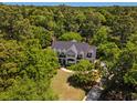 Aerial view of home showcasing wooded lot at 352 Old Carriage Loop, Georgetown, SC 29440