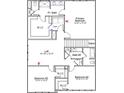 Upstairs floor plan featuring a primary bedroom, two additional bedrooms, and a loft at 1113 Hainer Place Dr, Conway, SC 29526