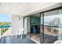 Balcony boasts an ocean view and features a sliding glass door to the condo's living area at 5511 North Ocean Blvd. # 806, Myrtle Beach, SC 29577