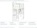 Detailed floor plan showcasing the layout of this open-concept home, including the kitchen, bedrooms, and bathrooms at 2037 Comradery Way, Murrells Inlet, SC 29576
