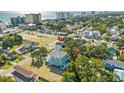 An aerial view of the home shows its proximity to the beach and surrounding neighborhood at 1622 Havens Dr., North Myrtle Beach, SC 29582