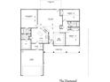 A floor plan for a single-Gathering home with an open kitchen and Gathering room concept, and a Primary suite at 922 Padgett Lane, Conway, SC 29526