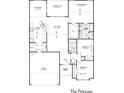 Layout featuring open-concept kitchen, Gathering room, three bedrooms and covered patio at 934 Padgett Lane, Conway, SC 29526