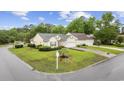 Aerial view of a quaint neighborhood showcasing well-kept homes, green lawns, and quiet, tree-lined streets at 9831 Winchester Ct., Murrells Inlet, SC 29576