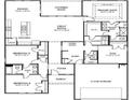 Detailed floor plan showcasing the layout of bedrooms, kitchen, living areas, and garage at 4857 Hopespring St., Myrtle Beach, SC 29579