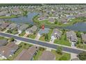 Overhead view of the property in a waterfront community, lush landscaping, and convenient street access at 691 Sandberg St., Surfside Beach, SC 29575