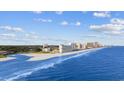 Beautiful aerial view of the beach and shoreline with buildings along the coast at 9400 Shore Dr. # 509, Myrtle Beach, SC 29572