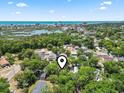 Aerial view of the property showcasing its proximity to the city, marshland, and ocean at 2425 Park St., North Myrtle Beach, SC 29582