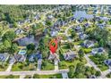 Aerial view of a home in a community with pond and lake access at 86 Black River Rd., Myrtle Beach, SC 29588