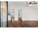 Open-concept home with high ceilings, wood-look floors, and modern interior design elements at 2072 Haystack Way, Myrtle Beach, SC 29579