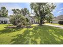 Charming home with lush front yard, mature trees, well-maintained lawn, and inviting landscaping at 3910 Stillwood Dr., Myrtle Beach, SC 29588