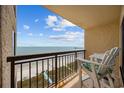 Balcony view of ocean with chairs for relaxing at 4000 North Ocean Blvd. # 1002, North Myrtle Beach, SC 29582