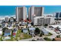 Property location aerial view, close to the beach and surrounding residential area at 1616 S Ocean Blvd., North Myrtle Beach, SC 29582