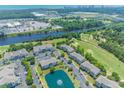 Beautiful aerial view of a golf course community, showcasing waterways, manicured landscaping, and nearby ocean at 6203 Catalina Dr. # 1333, North Myrtle Beach, SC 29582