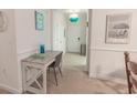 Inviting hallway with neutral colors, decorative accents, and functional furniture, creating a warm and welcoming entrance at 6203 Catalina Dr. # 1333, North Myrtle Beach, SC 29582